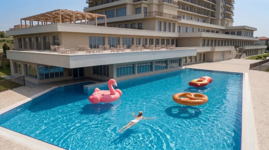 Бассейн открытого типа AZIMUT Парк Отель Виноградная Сочи