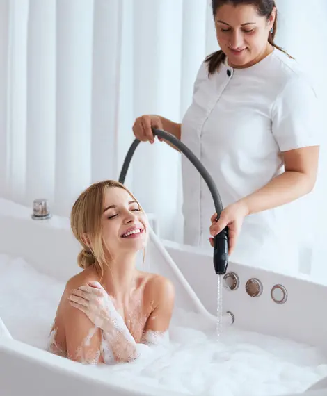 Underwater shower massage