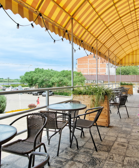 Summer terrace at AZIMUT City Hotel Astrakhan